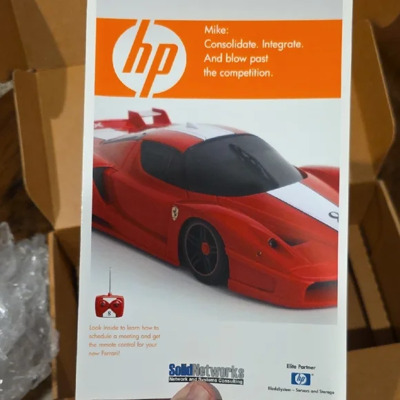 HP Promotional Remote Controlled Red Ferrari - Picture 5 of 6